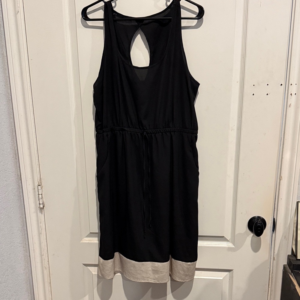 Maurices Black and Cream Backless Dress